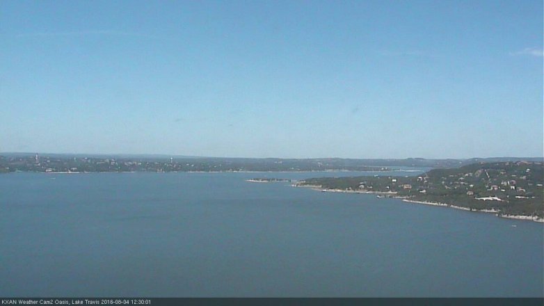 Lake Travis webcam, August 4, 2016 11:35 AM CT