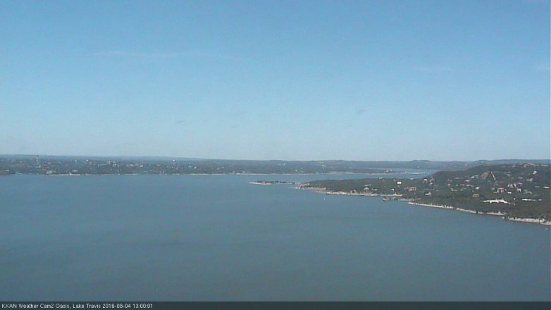 Lake Travis webcam, August 4, 2016 12:20 PM CT