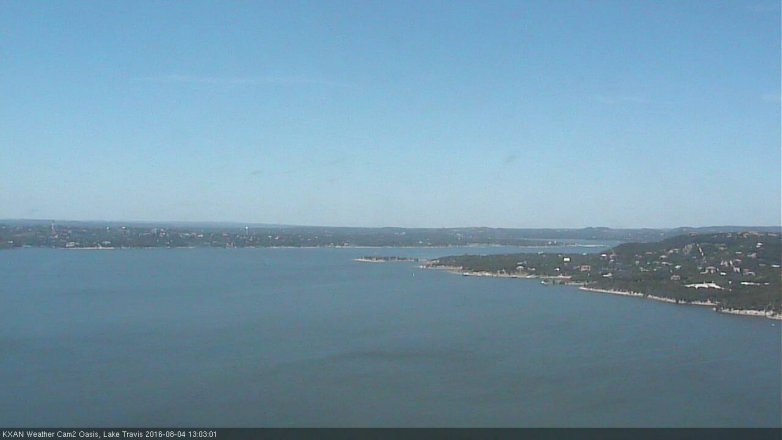 Lake Travis webcam, August 4, 2016 12:35 PM CT