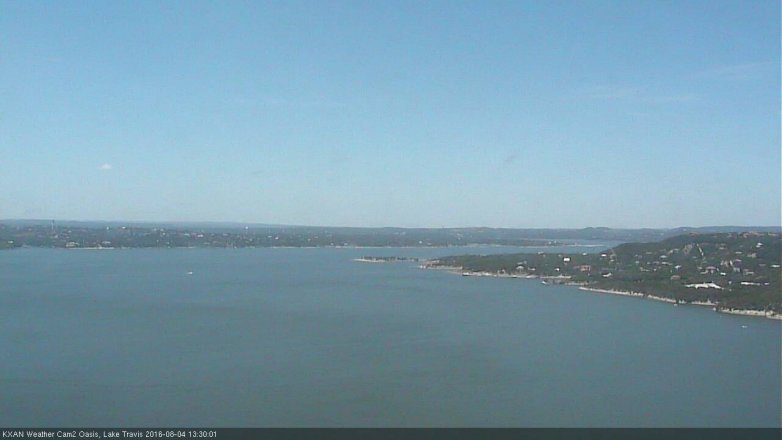 Lake Travis webcam, August 4, 2016 12:40 PM CT