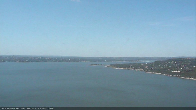 Lake Travis webcam, August 4, 2016 12:50 PM CT