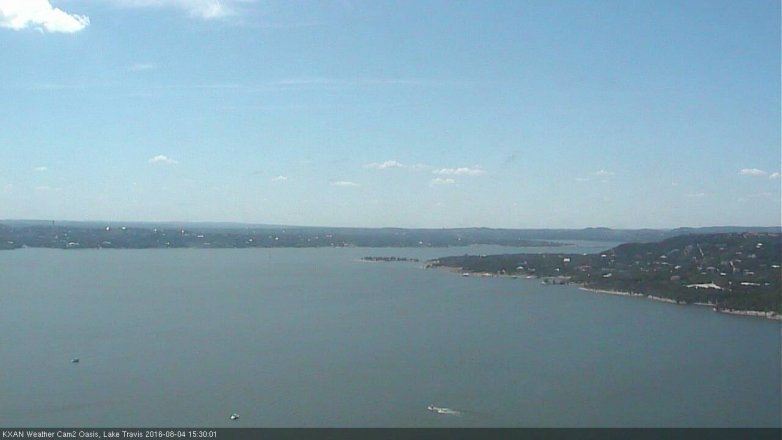 Lake Travis webcam, August 4, 2016 2:40 PM CT