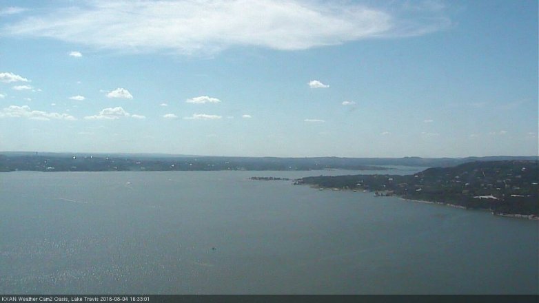 Lake Travis webcam, August 4, 2016 4:00 PM CT