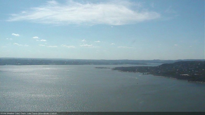 Lake Travis webcam, August 4, 2016 4:10 PM CT