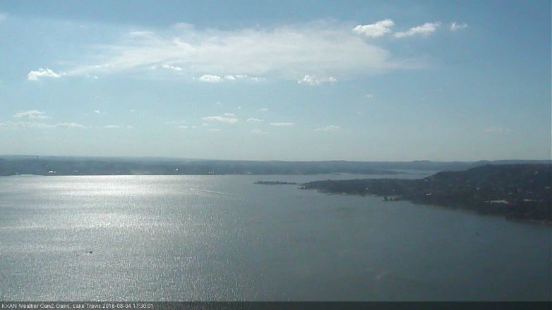 Lake Travis webcam, August 4, 2016 4:50 PM CT