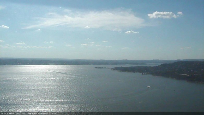 Lake Travis webcam, August 4, 2016 5:05 PM CT
