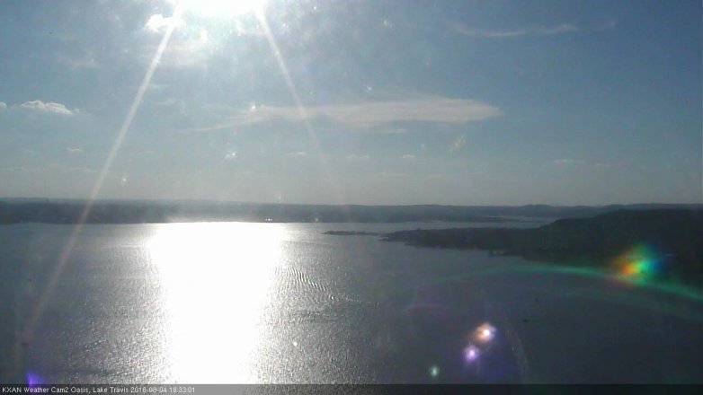Lake Travis webcam, August 4, 2016 5:55 PM CT