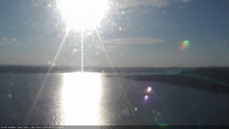 Lake Travis webcam, August 4, 2016 6:25 PM CT