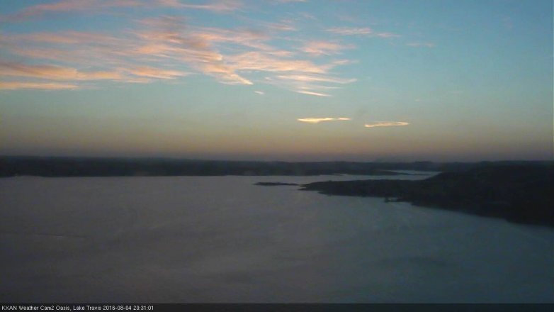 Lake Travis webcam, August 4, 2016 7:55 PM CT