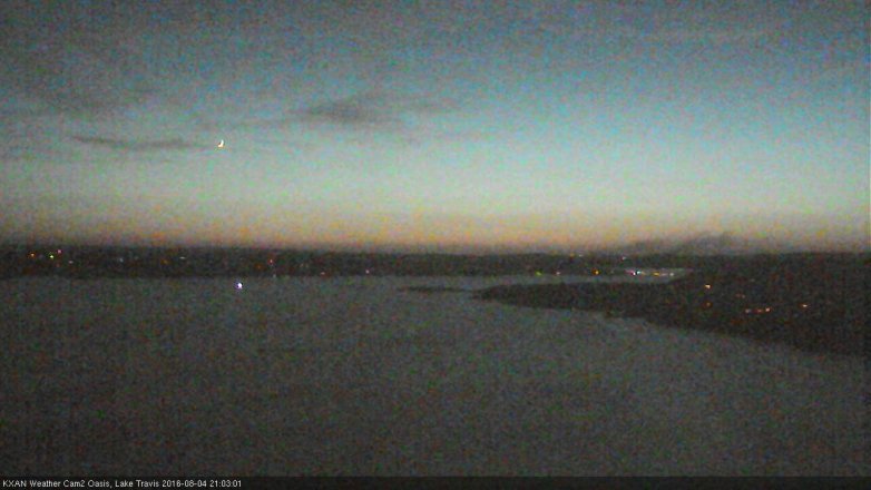 Lake Travis webcam, August 4, 2016 8:35 PM CT