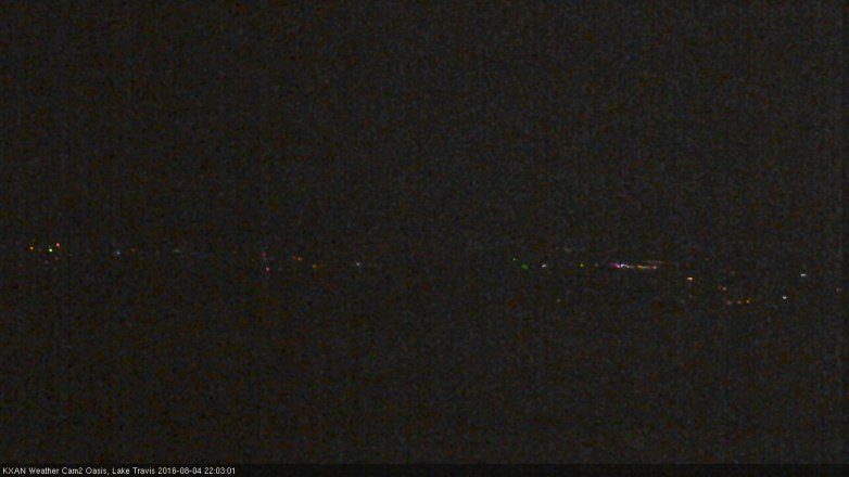Lake Travis webcam, August 4, 2016 9:20 PM CT