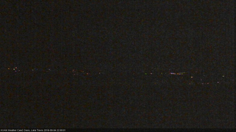 Lake Travis webcam, August 4, 2016 9:25 PM CT