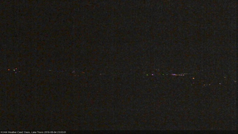 Lake Travis webcam, August 4, 2016 10:15 PM CT