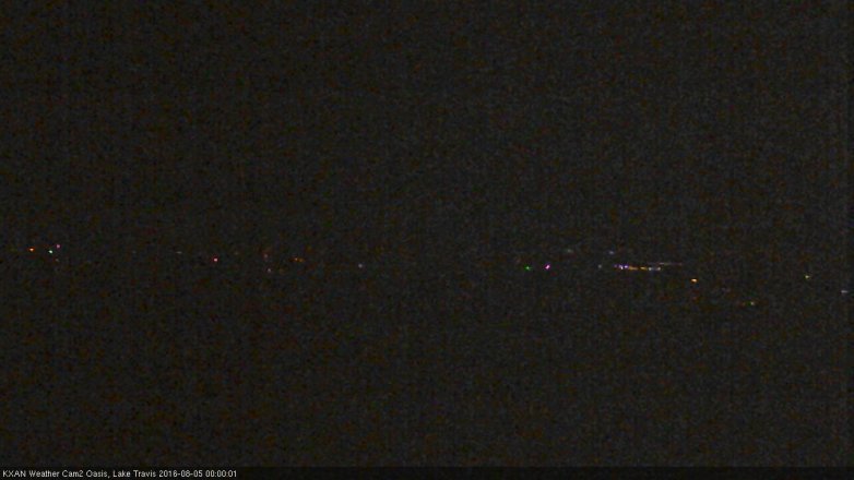 Lake Travis webcam, August 4, 2016 11:20 PM CT