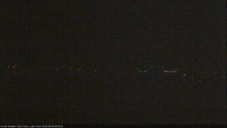 Lake Travis webcam, August 4, 2016 11:25 PM CT