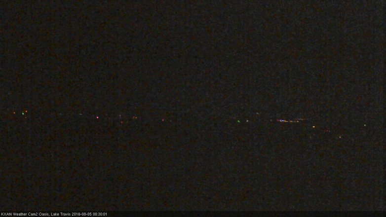 Lake Travis webcam, August 4, 2016 11:50 PM CT