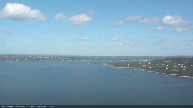 Lake Travis webcam, August 5, 2016 9:20 AM CT