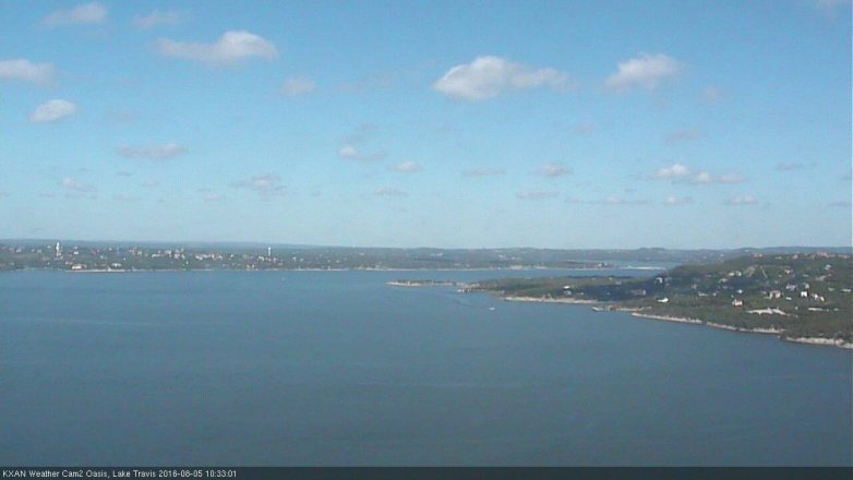 Lake Travis webcam, August 5, 2016 9:50 AM CT