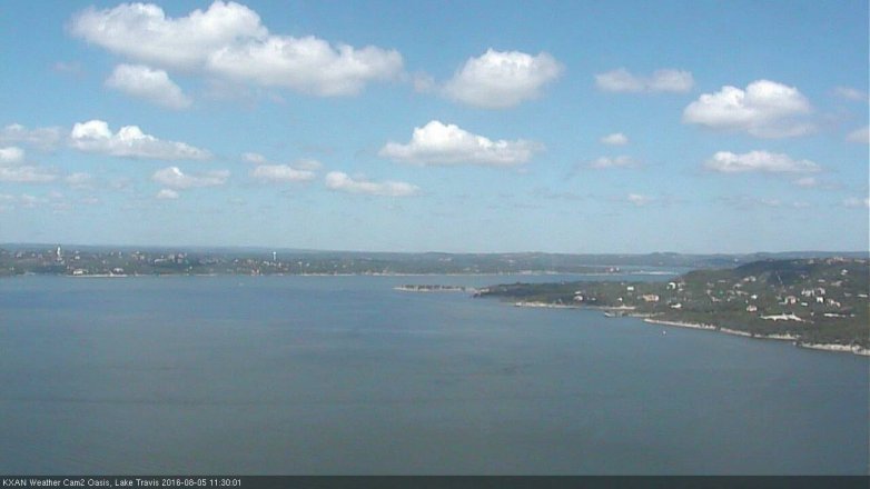 Lake Travis webcam, August 5, 2016 10:50 AM CT
