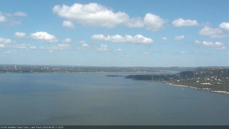 Lake Travis webcam, August 5, 2016 11:00 AM CT