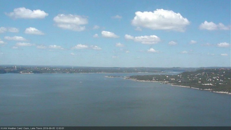 Lake Travis webcam, August 5, 2016 11:15 AM CT
