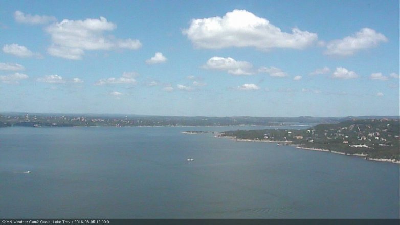 Lake Travis webcam, August 5, 2016 11:20 AM CT