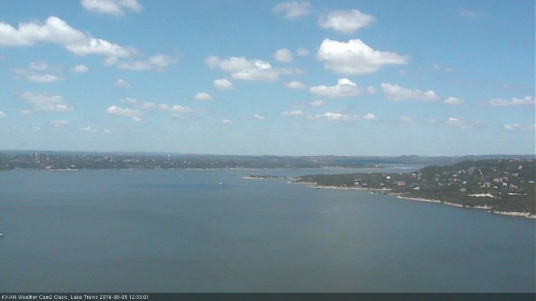 Lake Travis webcam, August 5, 2016 11:45 AM CT