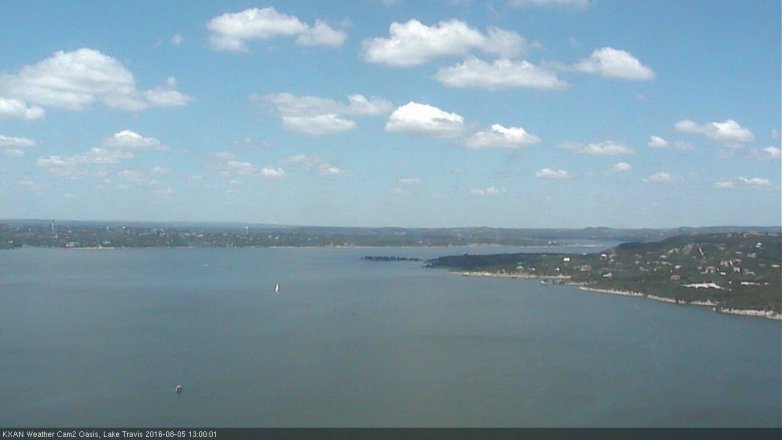 Lake Travis webcam, August 5, 2016 12:15 PM CT