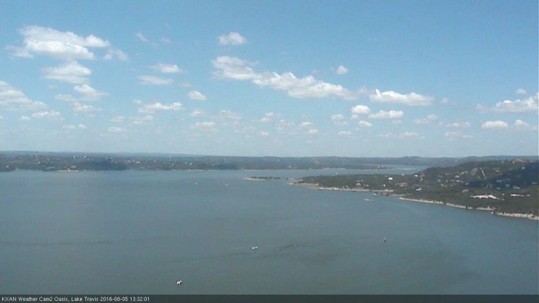 Lake Travis webcam, August 5, 2016 12:40 PM CT