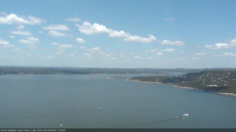 Lake Travis webcam, August 5, 2016 12:50 PM CT