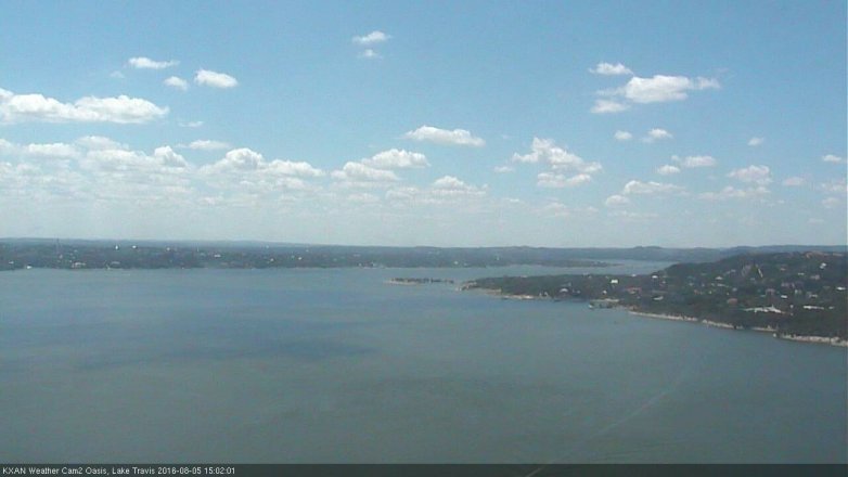 Lake Travis webcam, August 5, 2016 2:30 PM CT