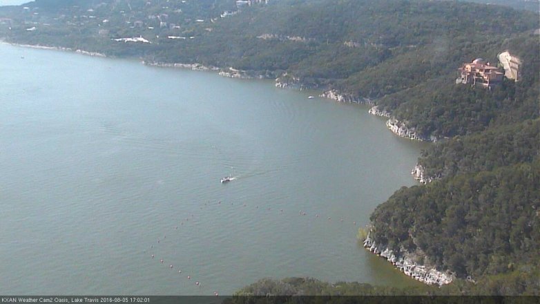 Lake Travis webcam, August 5, 2016 4:30 PM CT