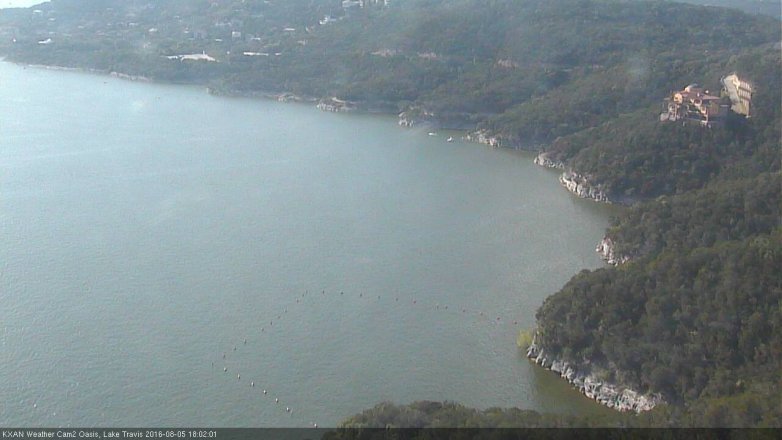 Lake Travis webcam, August 5, 2016 5:20 PM CT