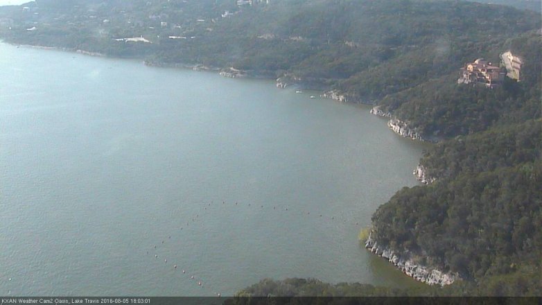 Lake Travis webcam, August 5, 2016 5:35 PM CT