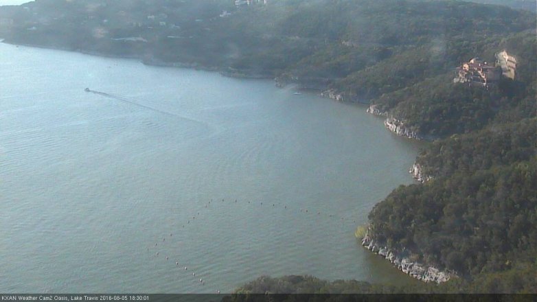 Lake Travis webcam, August 5, 2016 5:40 PM CT