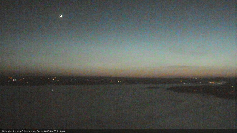 Lake Travis webcam, August 5, 2016 8:15 PM CT