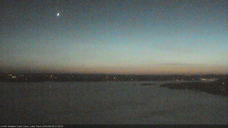 Lake Travis webcam, August 5, 2016 8:25 PM CT