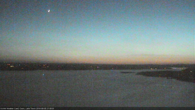 Lake Travis webcam, August 5, 2016 8:30 PM CT