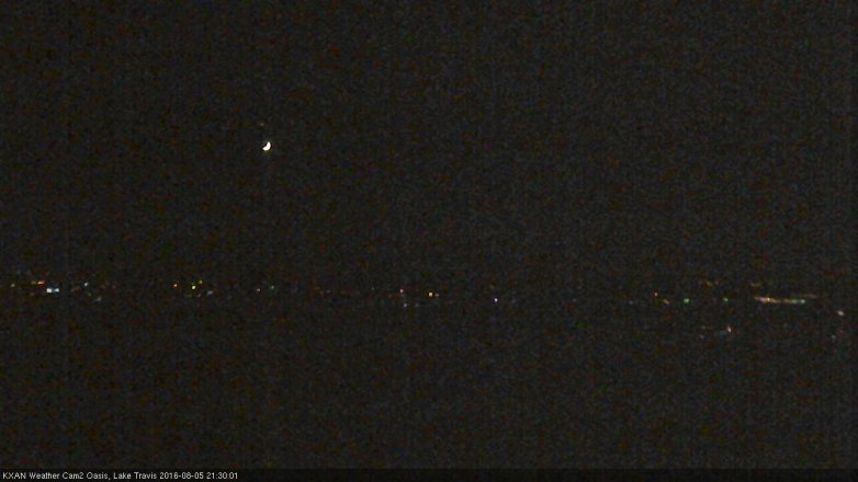 Lake Travis webcam, August 5, 2016 9:00 PM CT
