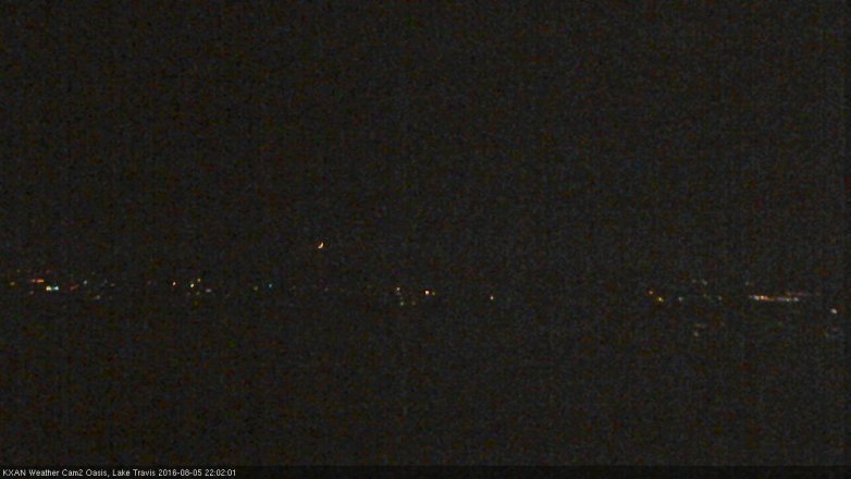 Lake Travis webcam, August 5, 2016 9:20 PM CT