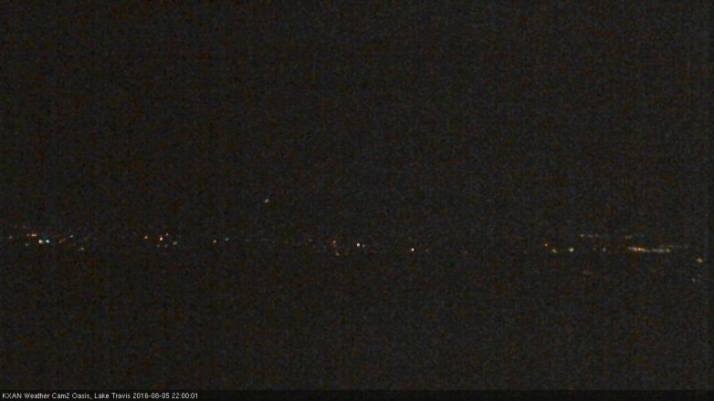 Lake Travis webcam, August 5, 2016 9:30 PM CT