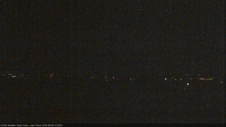 Lake Travis webcam, August 5, 2016 9:50 PM CT