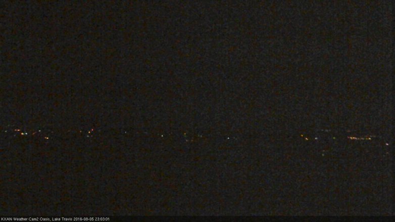 Lake Travis webcam, August 5, 2016 10:25 PM CT