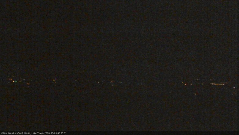 Lake Travis webcam, August 5, 2016 11:15 PM CT