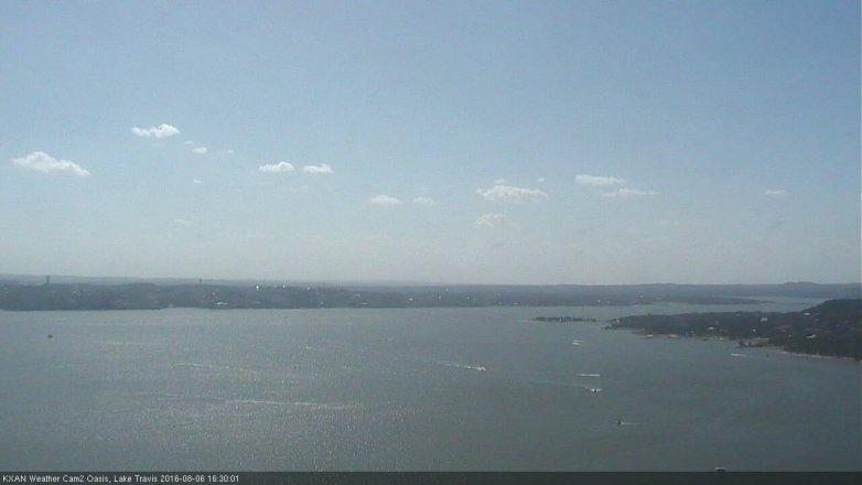 Lake Travis webcam, August 6, 2016 4:00 PM CT