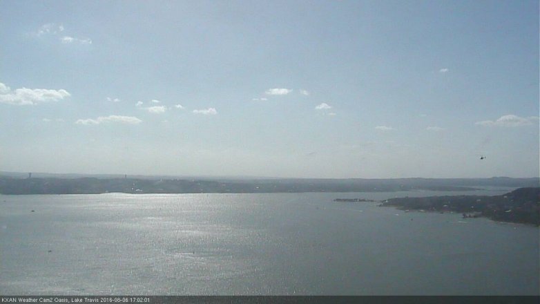 Lake Travis webcam, August 6, 2016 4:10 PM CT
