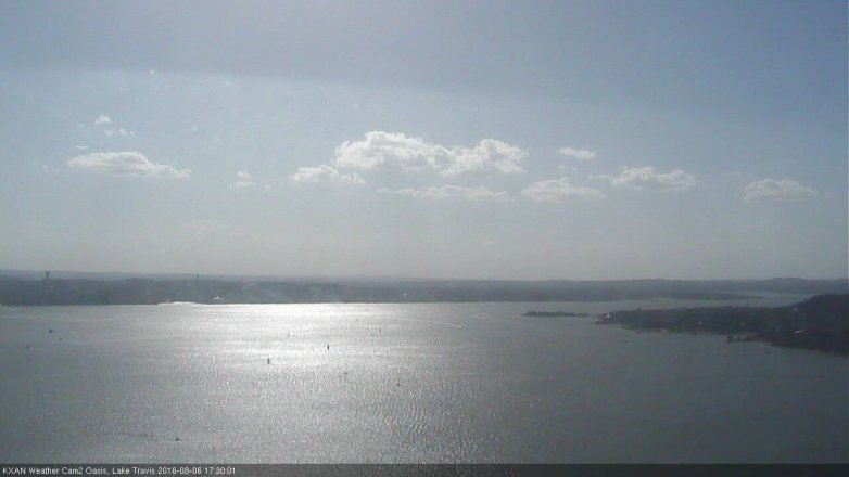 Lake Travis webcam, August 6, 2016 4:40 PM CT