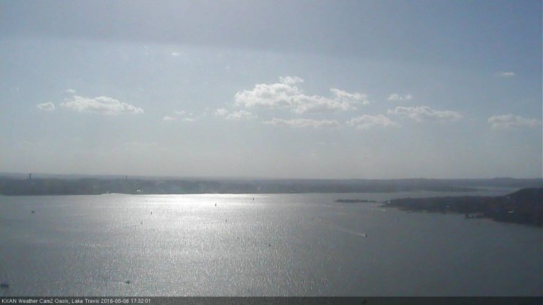 Lake Travis webcam, August 6, 2016 4:55 PM CT