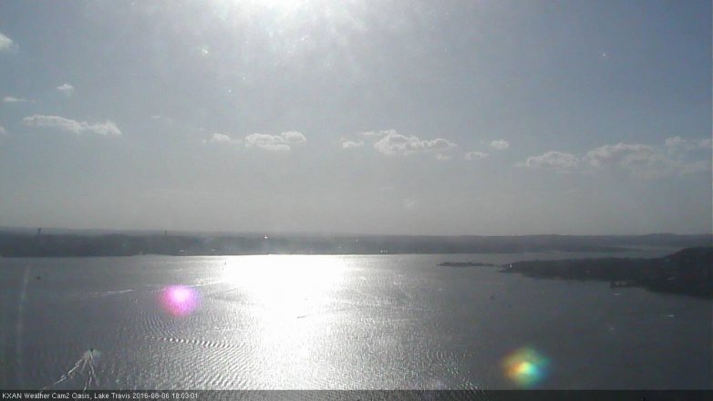 Lake Travis webcam, August 6, 2016 5:20 PM CT