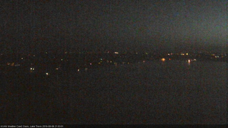 Lake Travis webcam, August 6, 2016 8:10 PM CT
